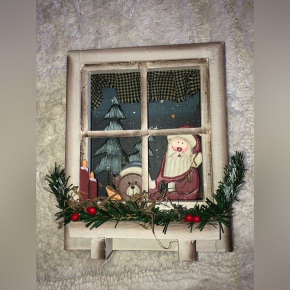 Christmas wood Picture ACCENT PIECE EUC - Picture 4 of 7